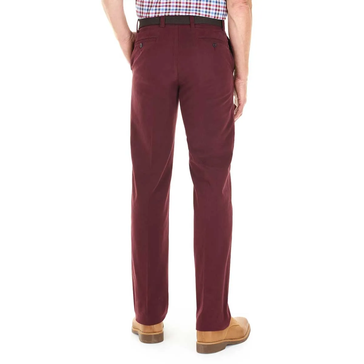 40% OFF - GURTEEN Chinos - Longford Autumn Stretch Cotton – Cranberry - Size: 38 LONG