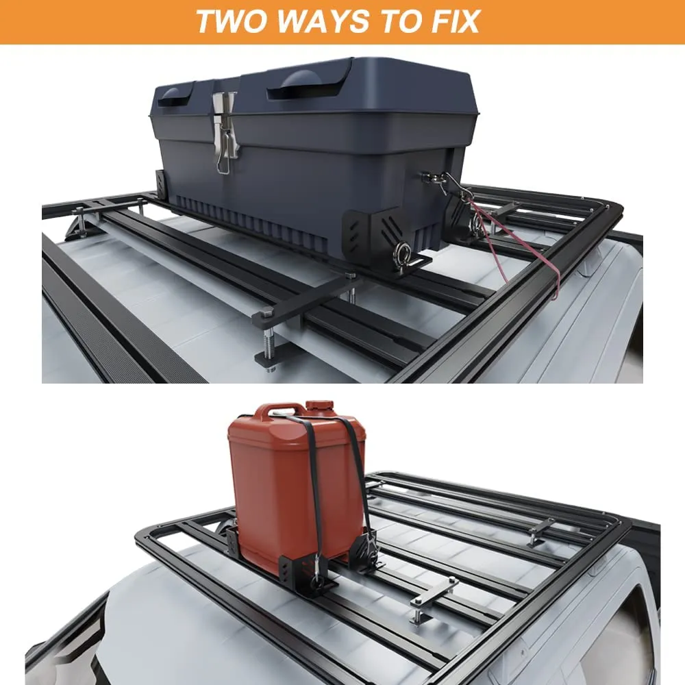 4Pcs Aluminum Platform Cargo Corner Brackets with Ratchet Straps