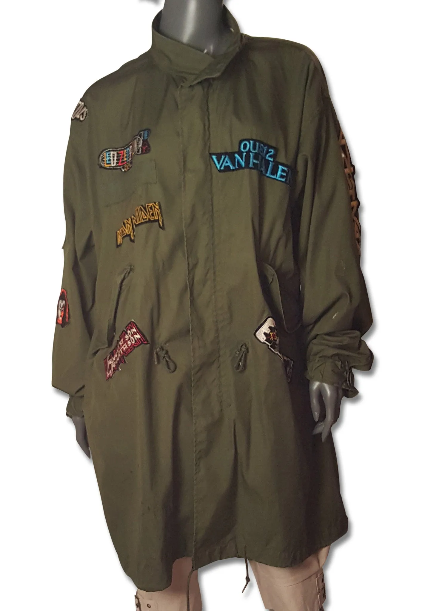 Army Rock n Roll Parka with Patches