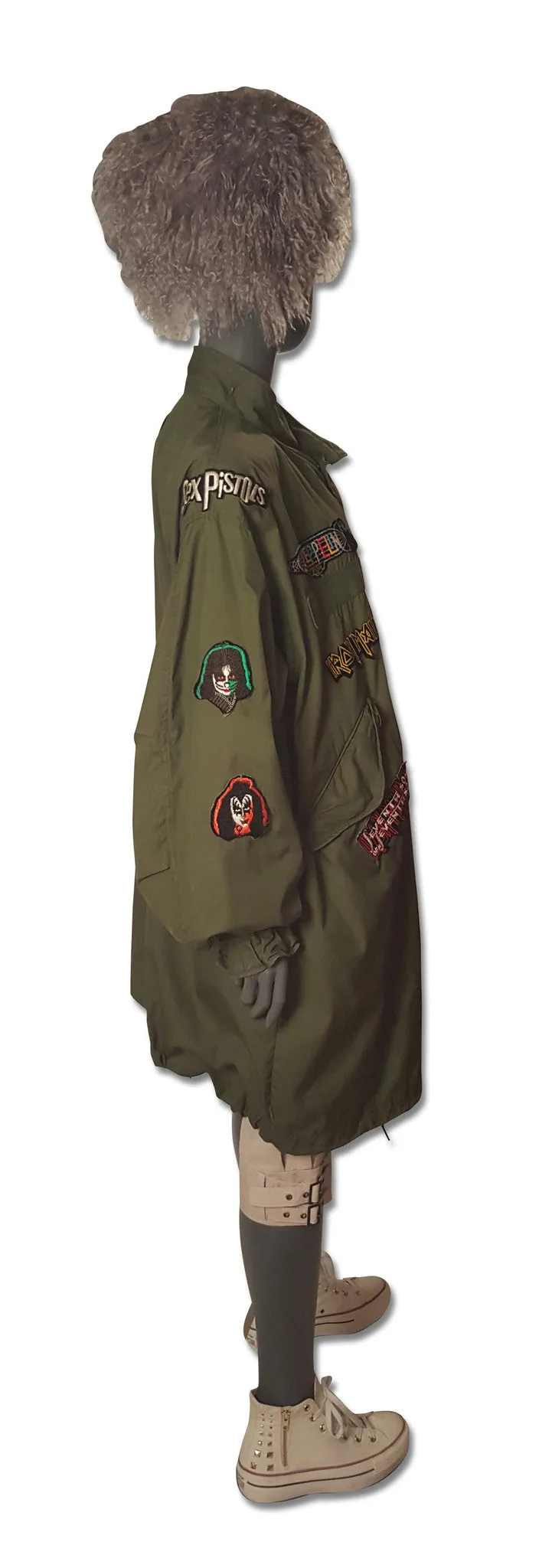 Army Rock n Roll Parka with Patches