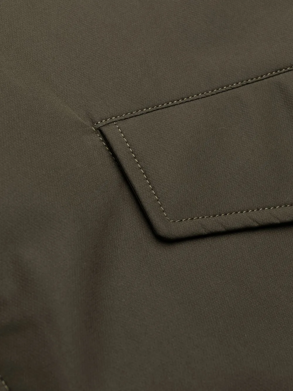 button-front hooded parka with fur trimming