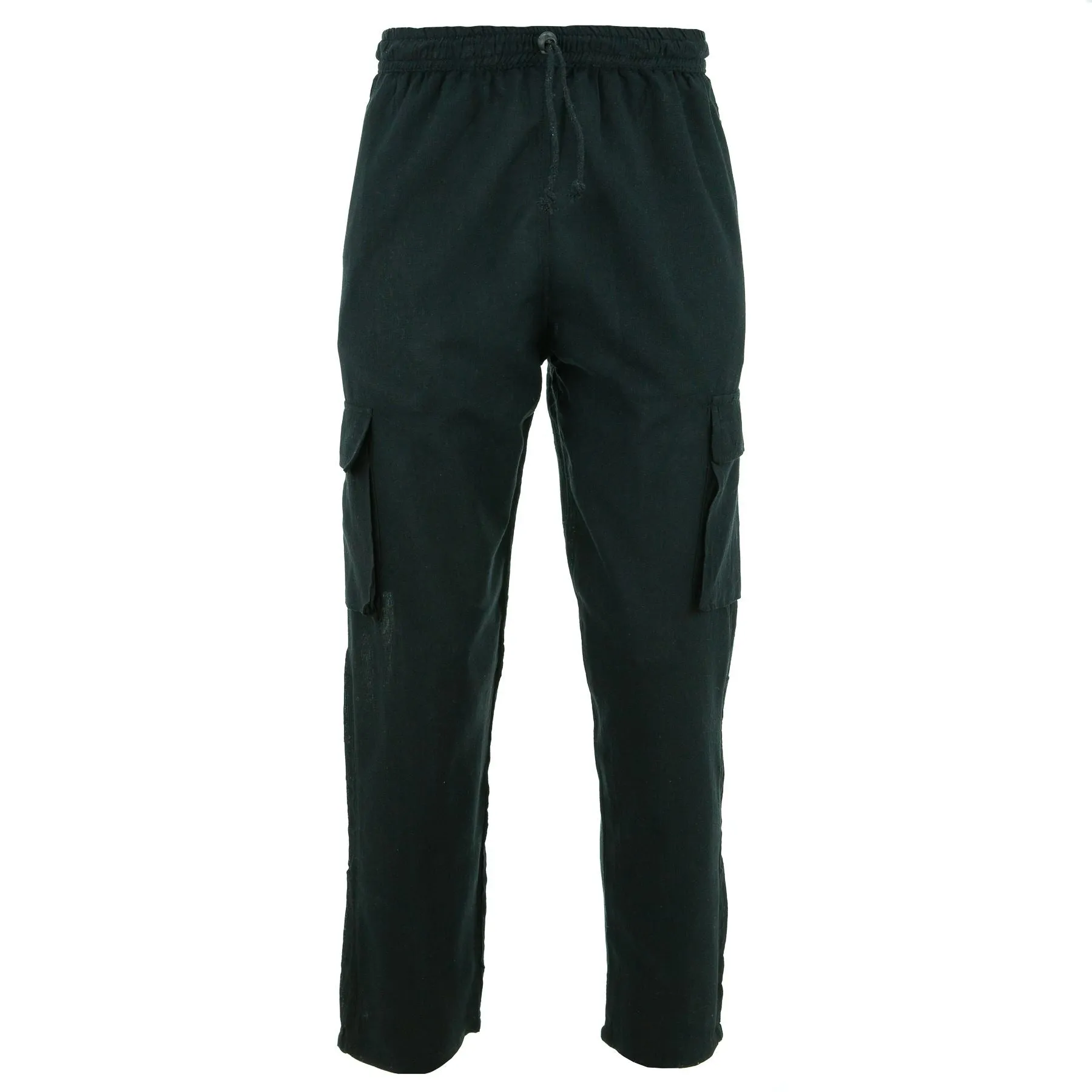 Cotton Combat Trousers Pant - Black