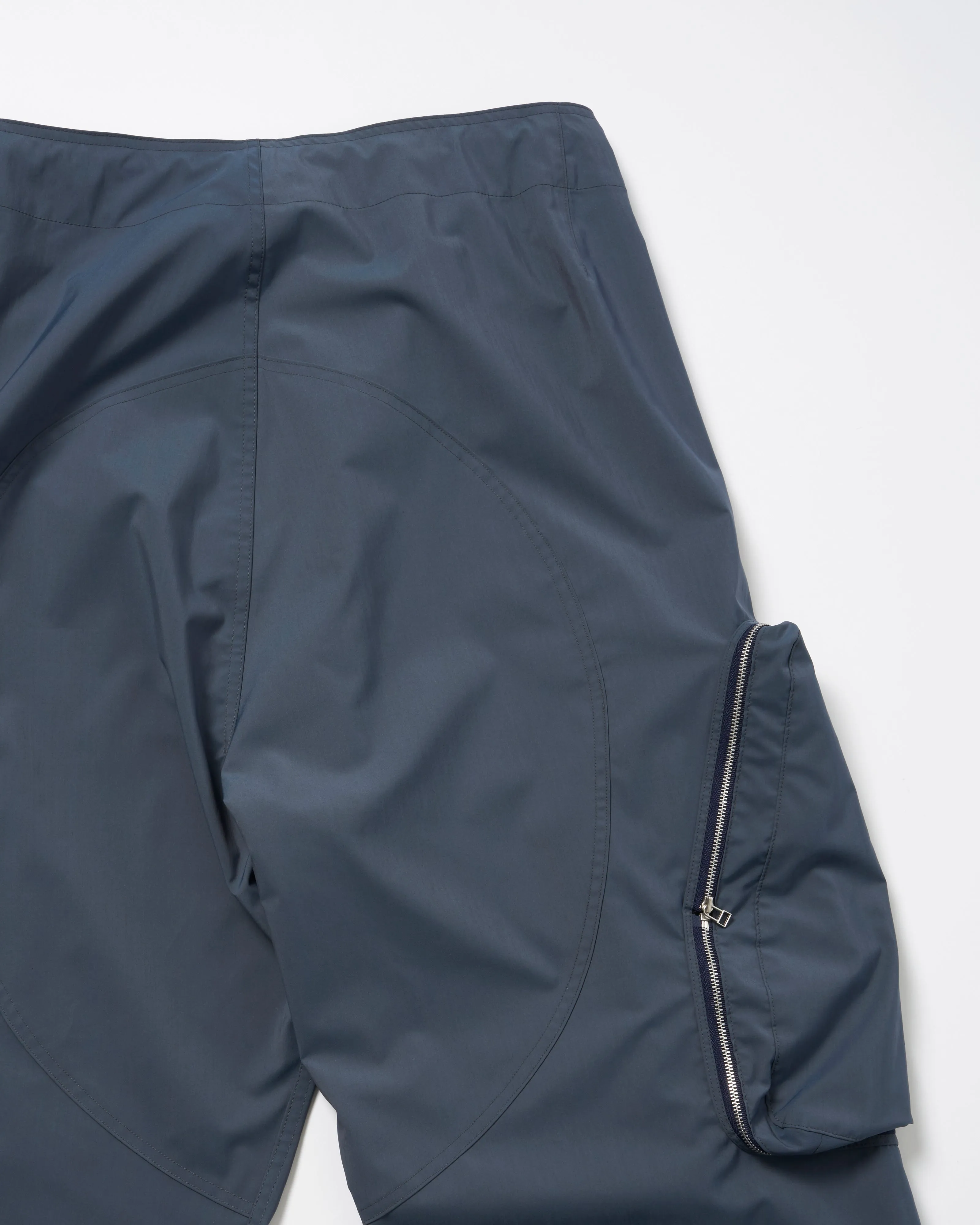COVERED POCKET CROPPED CARGO PANTS .11【ASH BLUE】