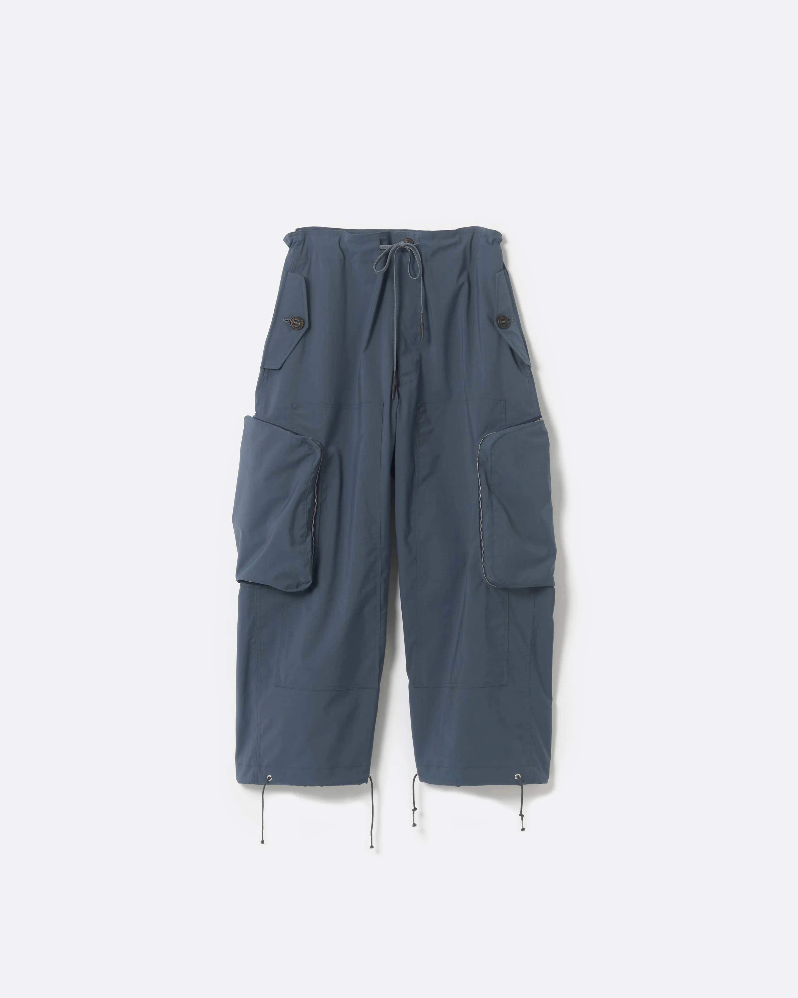 COVERED POCKET CROPPED CARGO PANTS .11【ASH BLUE】