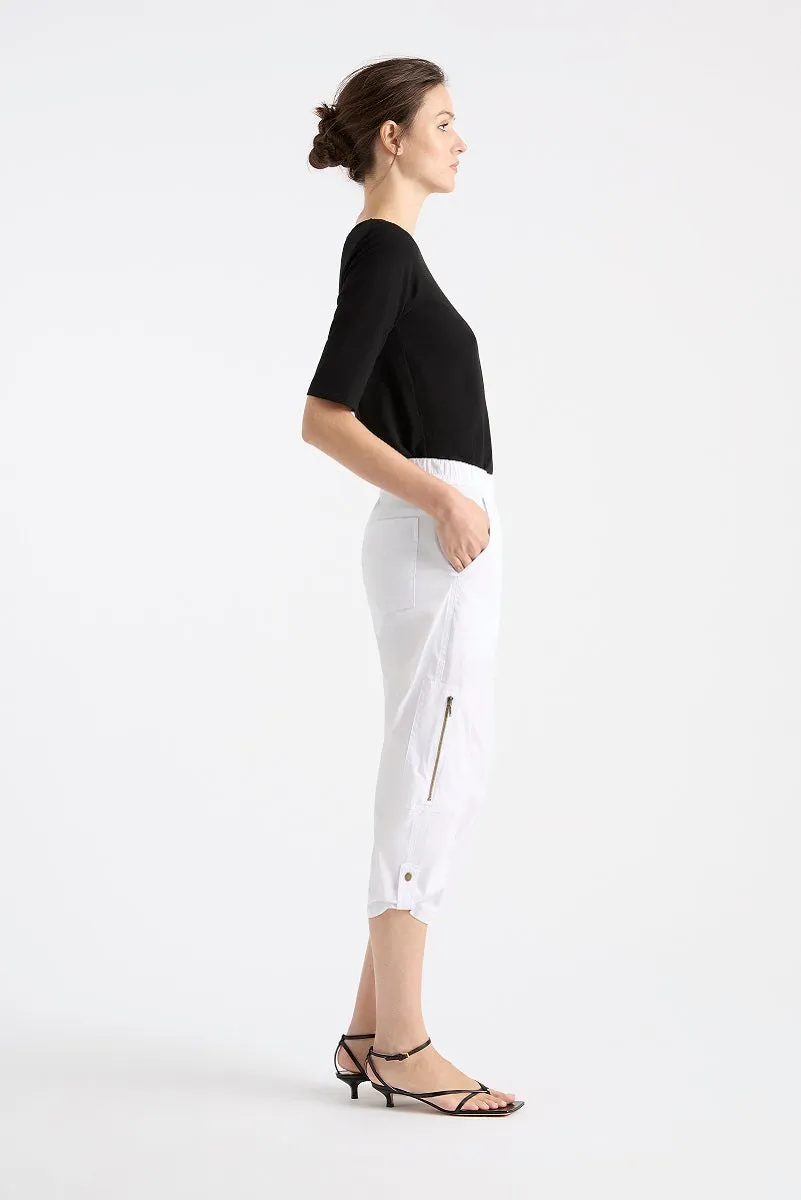 Cropped Zip Cargo in Tannin F65 1386 by Mela Purdie