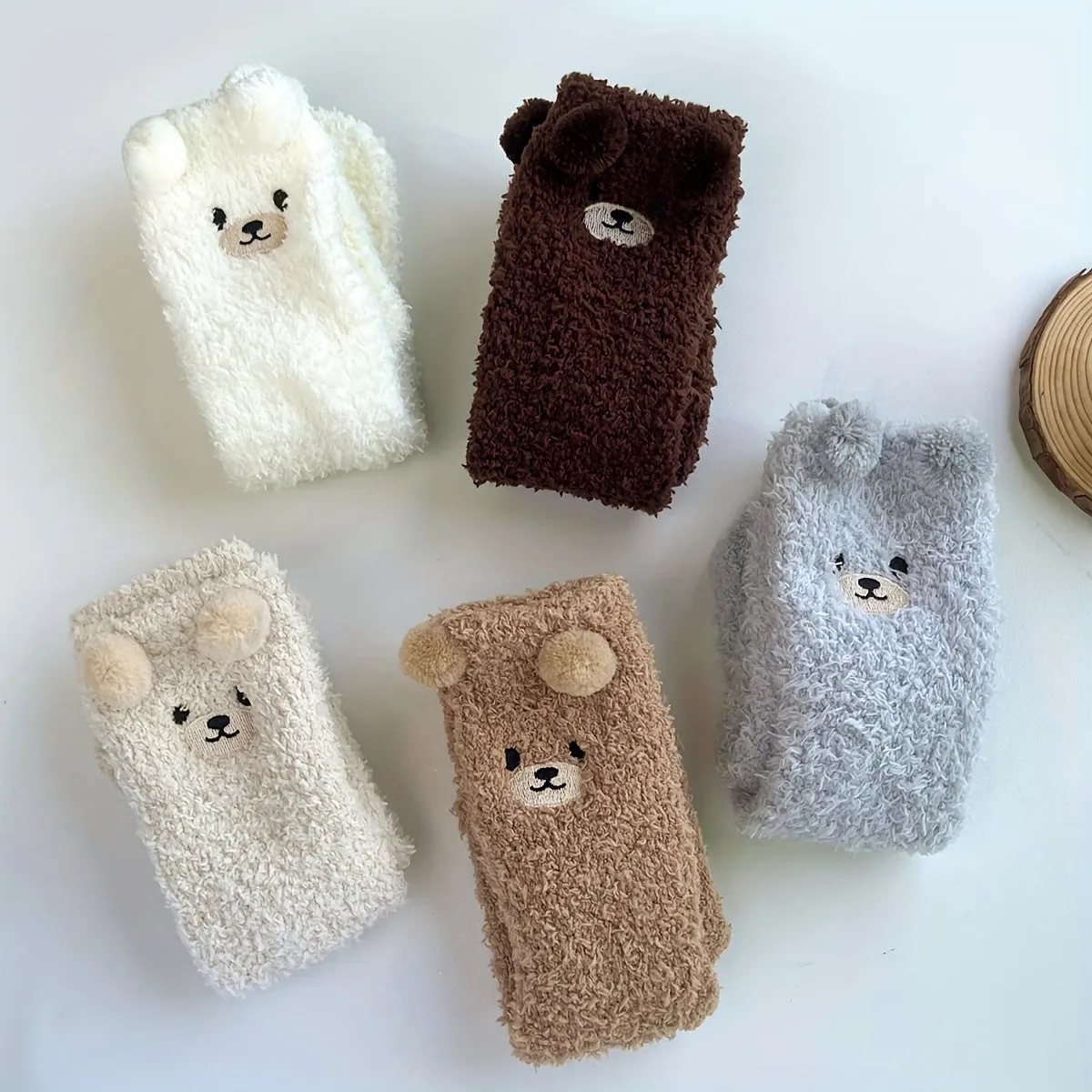 Cute Animals Pattern Crew Socks Comfy  Breathable for Winter