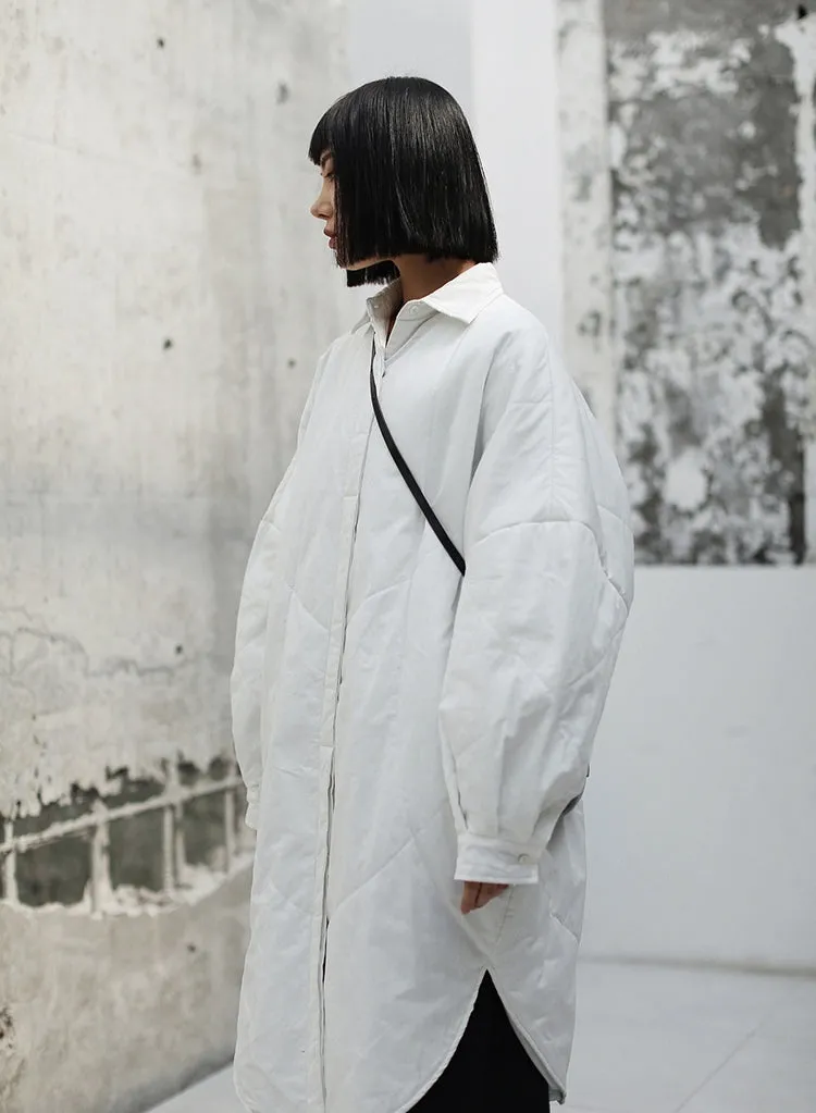 Dark Wind Japanese Loose Shirt Dress Mid-Length Cotton Coat Kimono Jacket