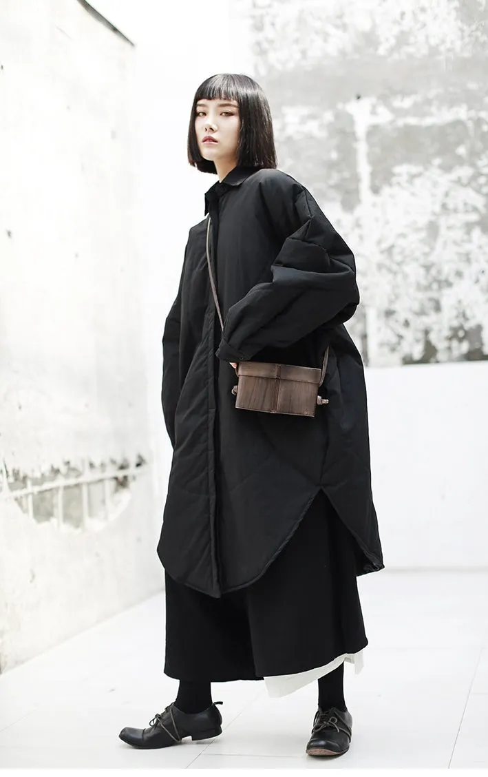 Dark Wind Japanese Loose Shirt Dress Mid-Length Cotton Coat Kimono Jacket