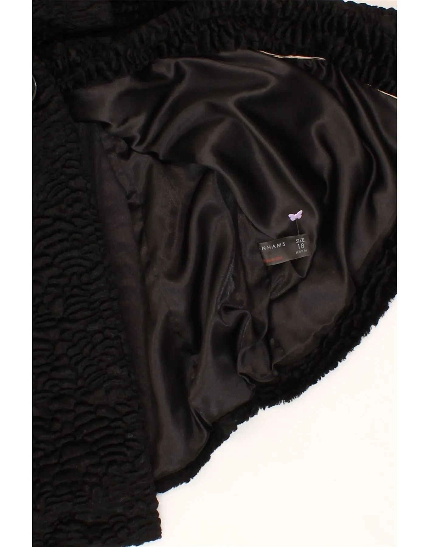 DEBENHAMS Womens Overcoat UK 18 XL Black