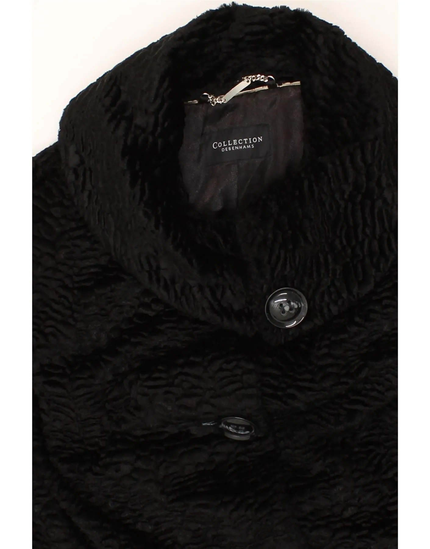 DEBENHAMS Womens Overcoat UK 18 XL Black