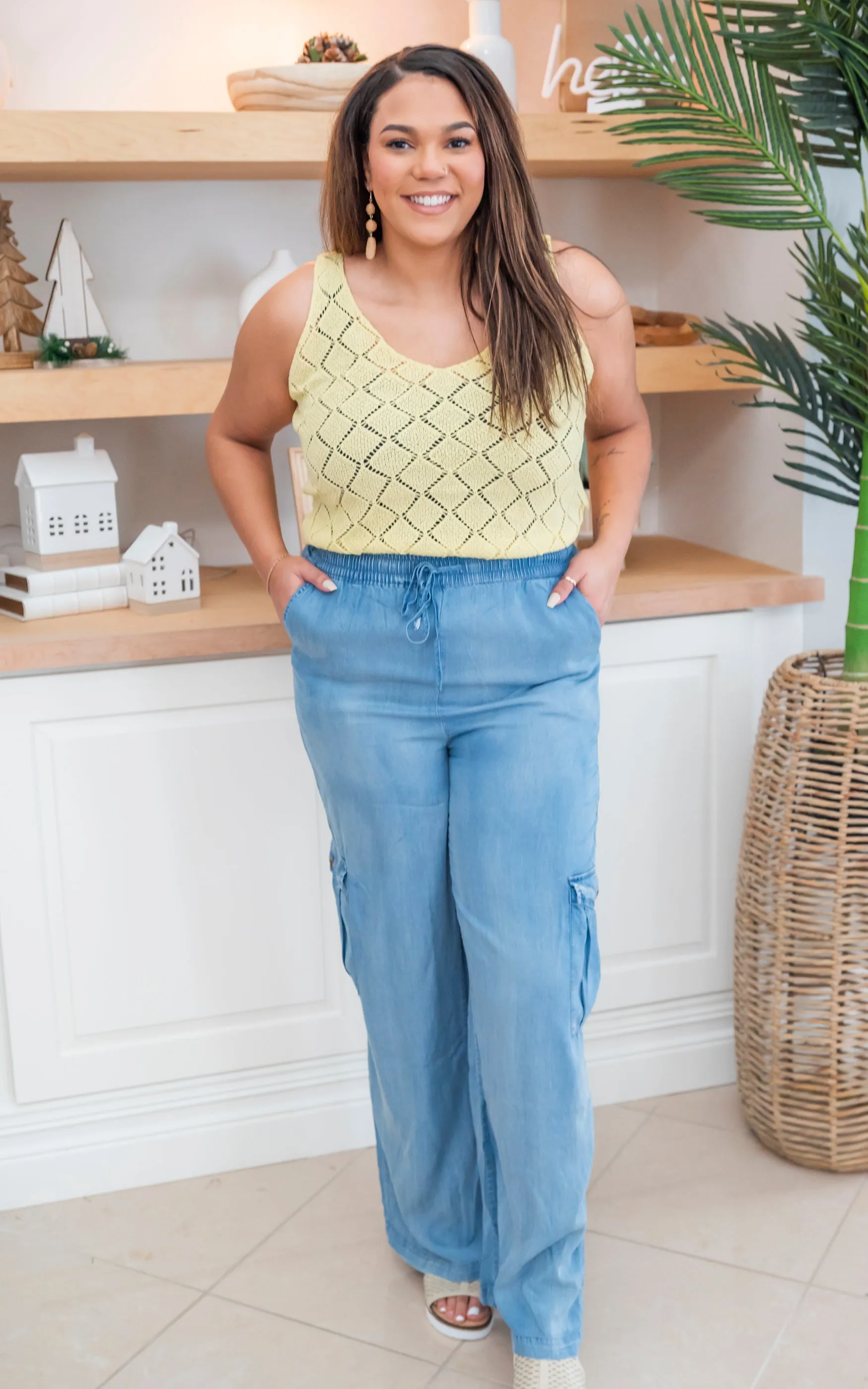 Denim Cargo Pants - Final Sale