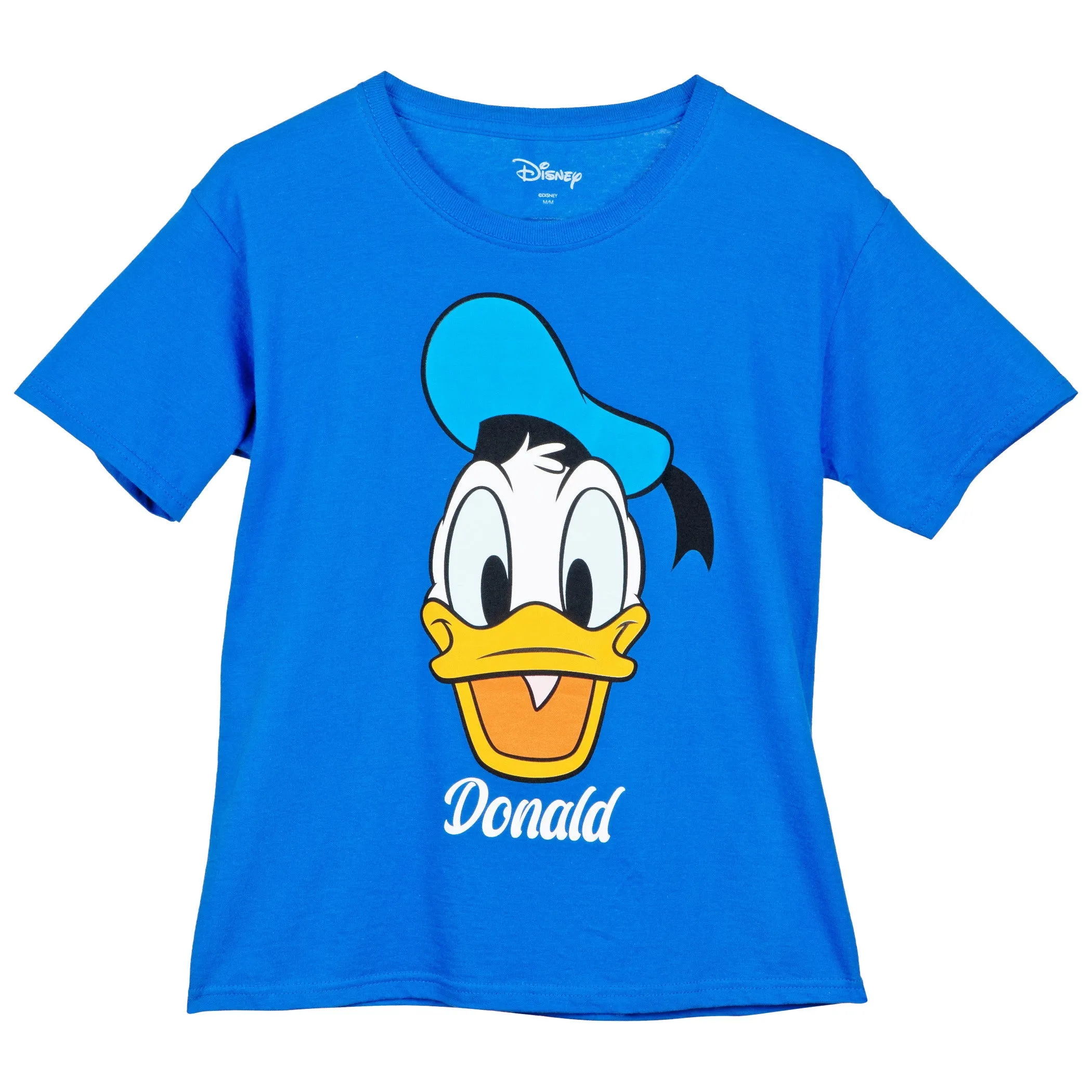 Disney Donald Duck Character Face Signature Youth T-Shirt