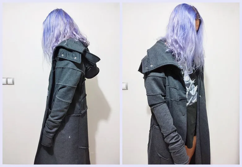 DMBAZA-Women's Quilted Sleeves Avatar Cardigan JACKET / Dystopian | Post Apocalyptic | Cyberpunk | Science fiction | Tech wear