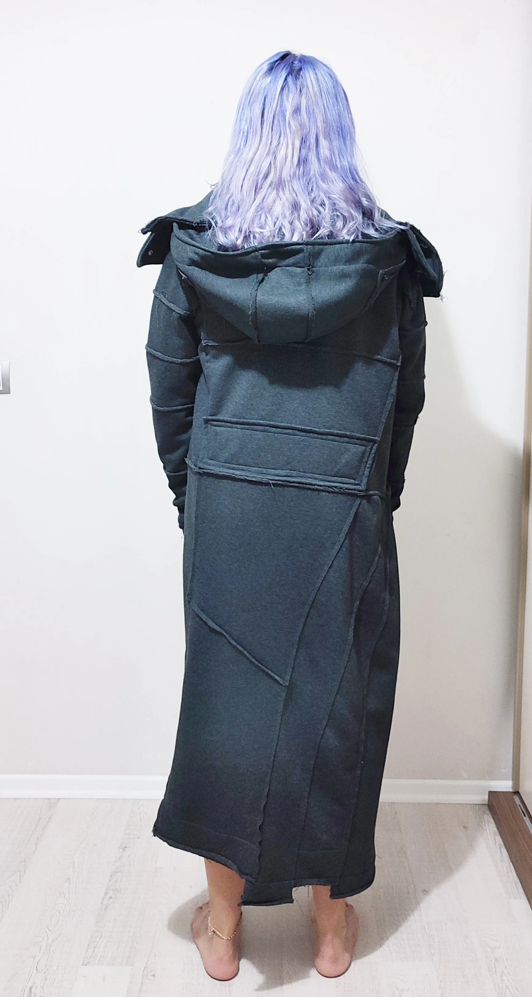 DMBAZA-Women's Quilted Sleeves Avatar Cardigan JACKET / Dystopian | Post Apocalyptic | Cyberpunk | Science fiction | Tech wear
