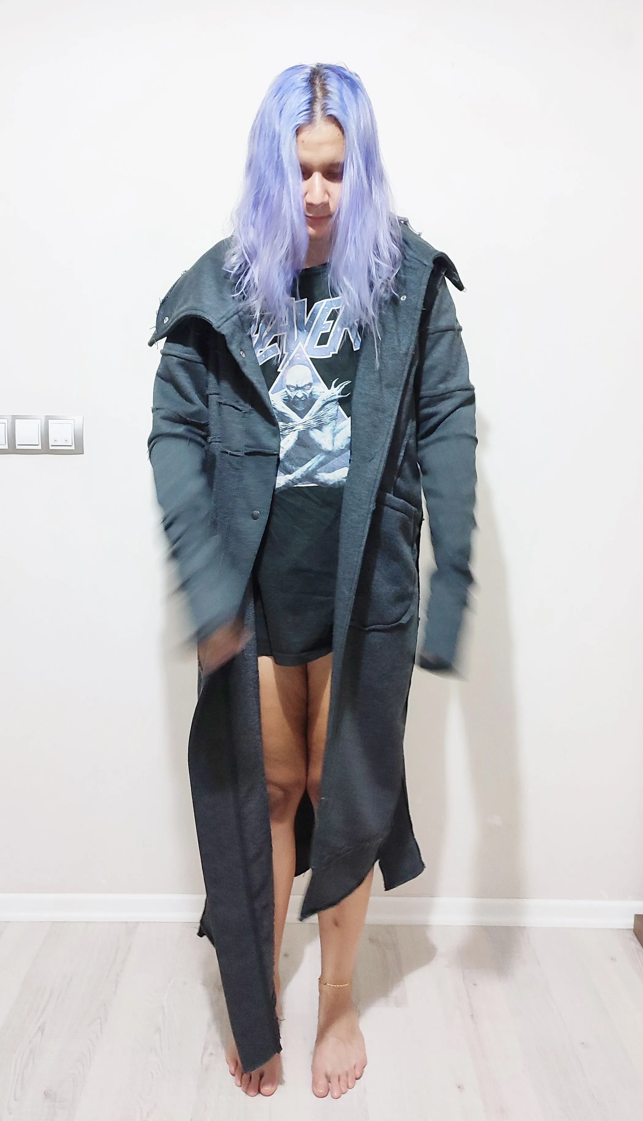 DMBAZA-Women's Quilted Sleeves Avatar Cardigan JACKET / Dystopian | Post Apocalyptic | Cyberpunk | Science fiction | Tech wear