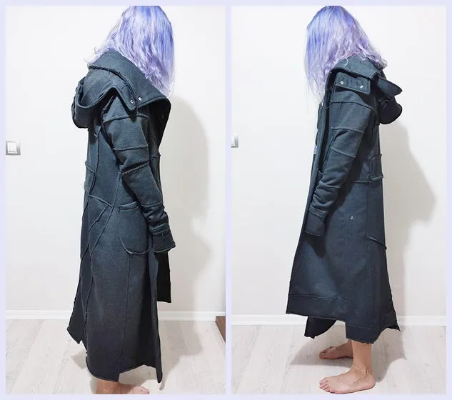 DMBAZA-Women's Quilted Sleeves Avatar Cardigan JACKET / Dystopian | Post Apocalyptic | Cyberpunk | Science fiction | Tech wear