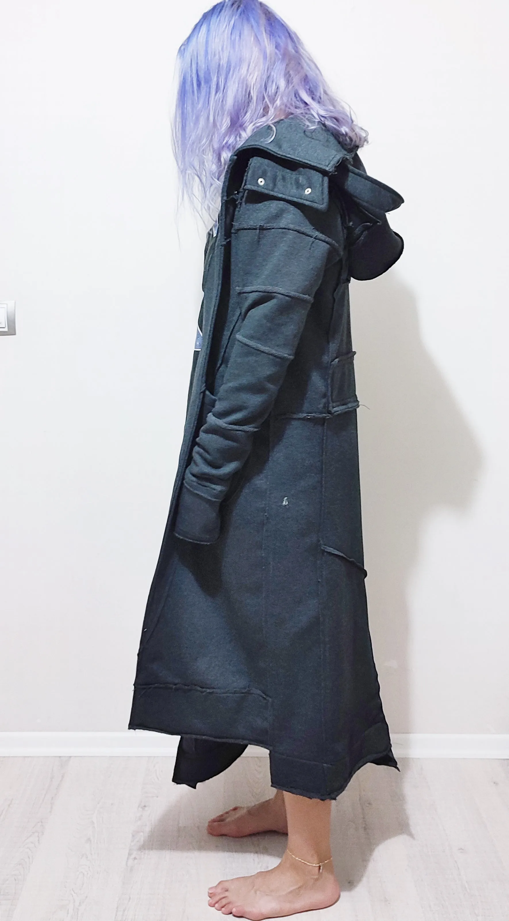 DMBAZA-Women's Quilted Sleeves Avatar Cardigan JACKET / Dystopian | Post Apocalyptic | Cyberpunk | Science fiction | Tech wear