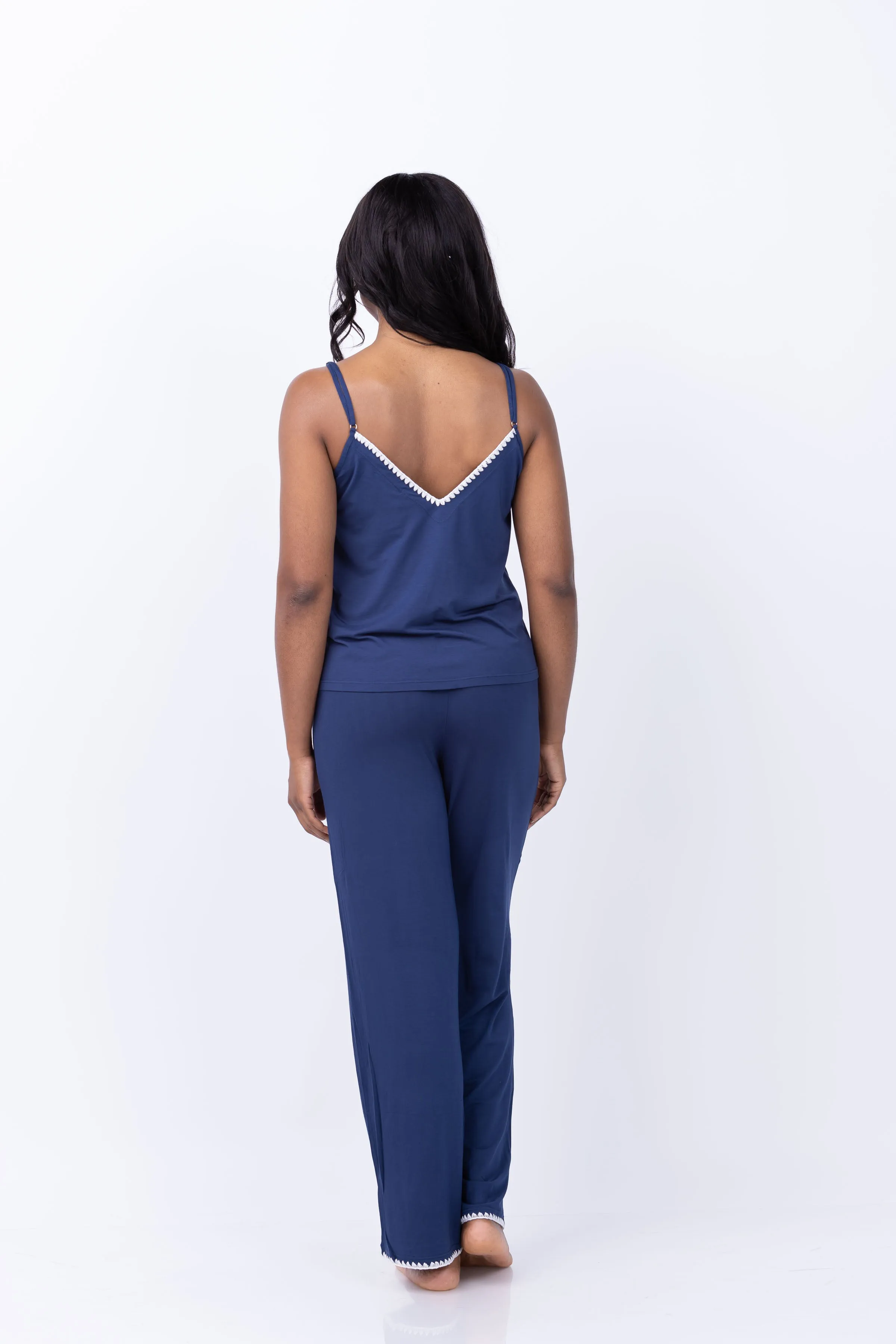 Eberjey Frida Cami & Pants Pj Set in Navy/Ivory