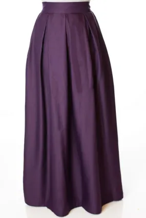 Eggplant A - Line Maxi Skirt