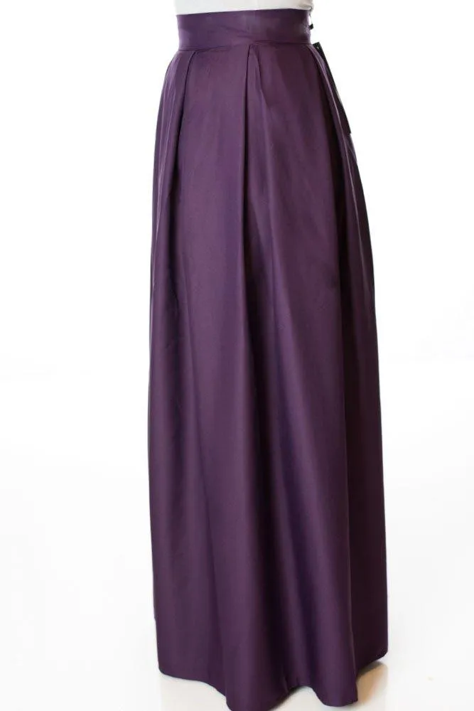 Eggplant A - Line Maxi Skirt