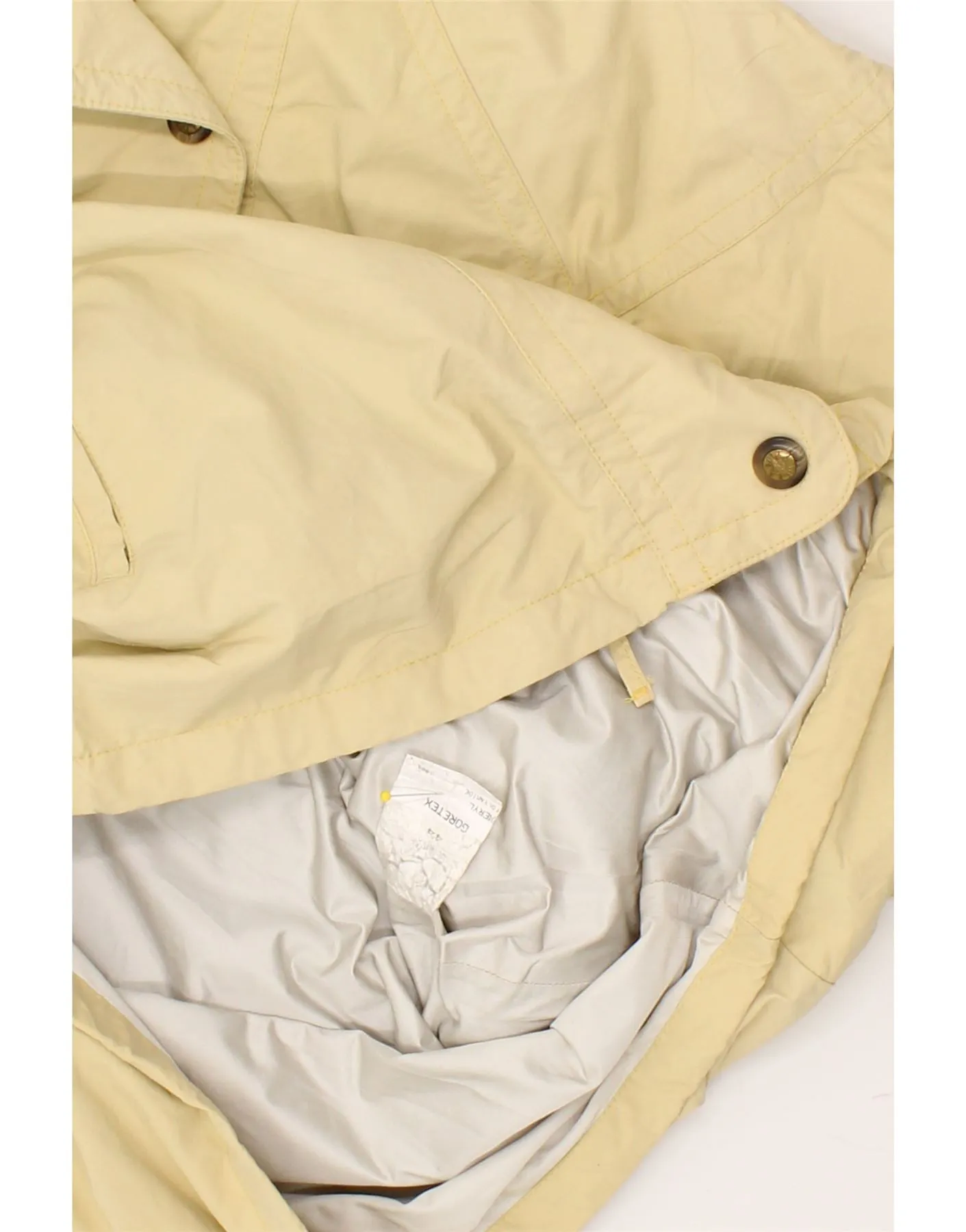 EIDER Womens Overcoat EU 44 XL Yellow