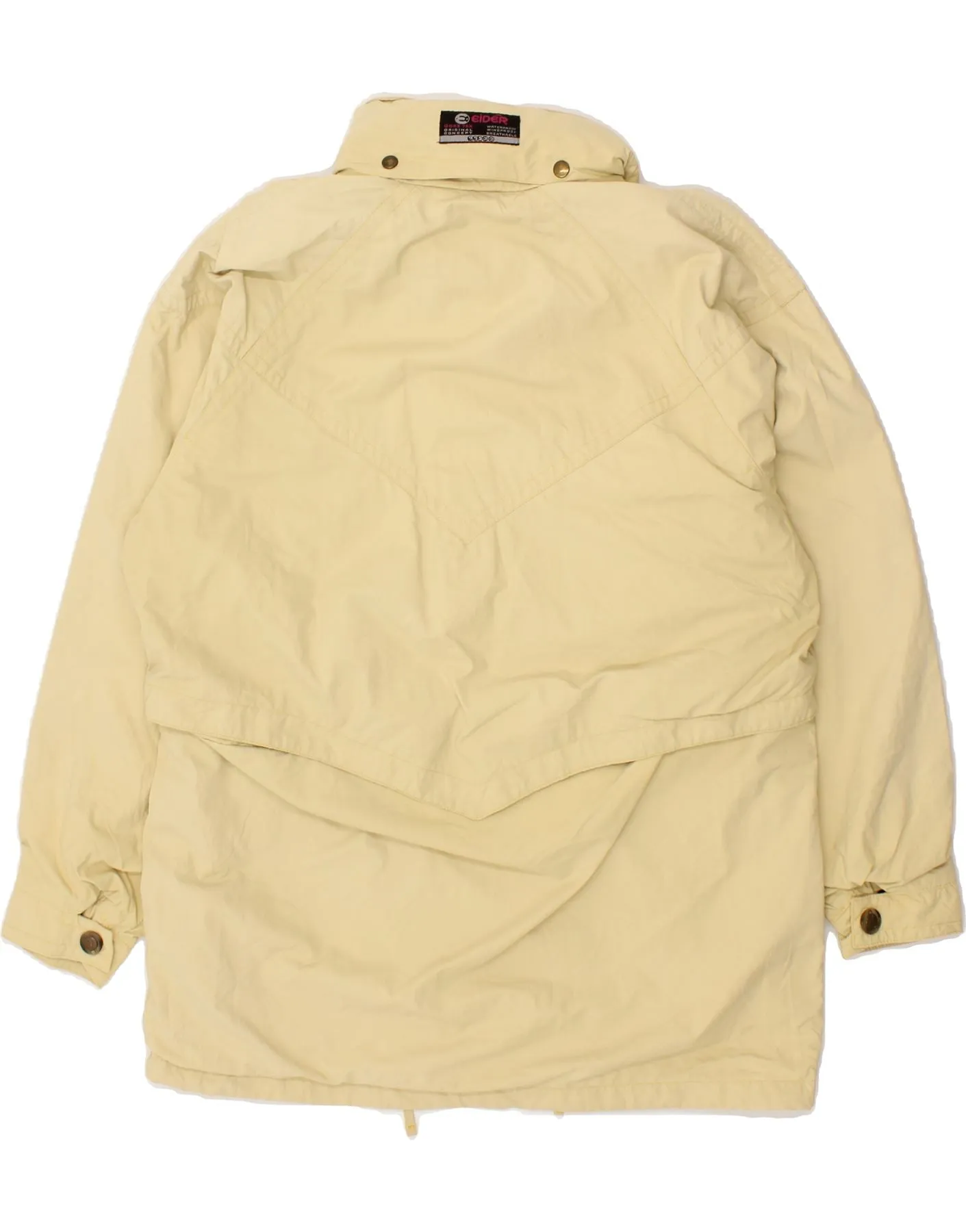 EIDER Womens Overcoat EU 44 XL Yellow