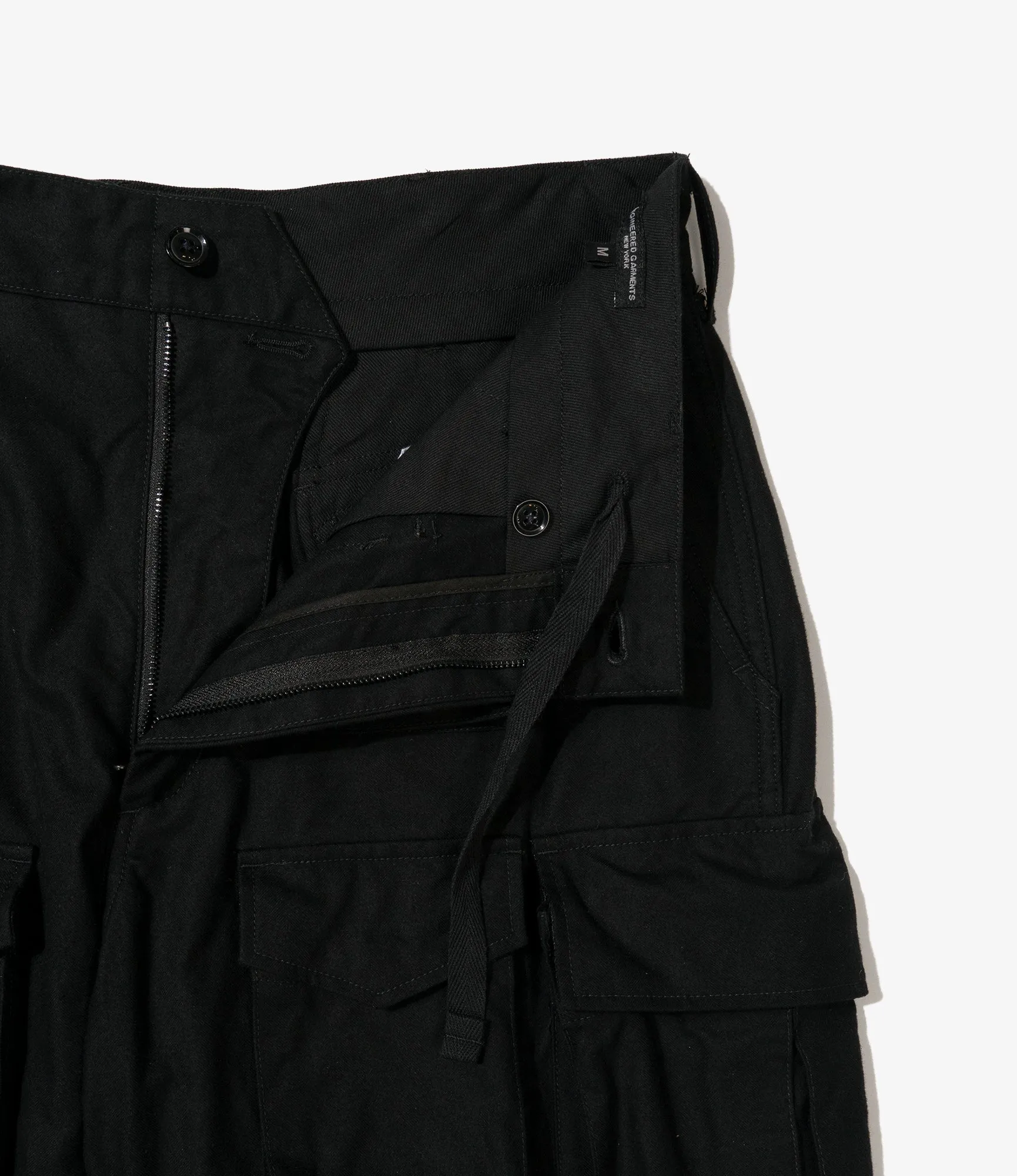FA Pant – Black Brushed Herringbone Cotton