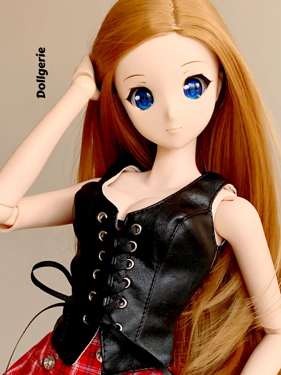 Front Lace Up Faux Leather Vest