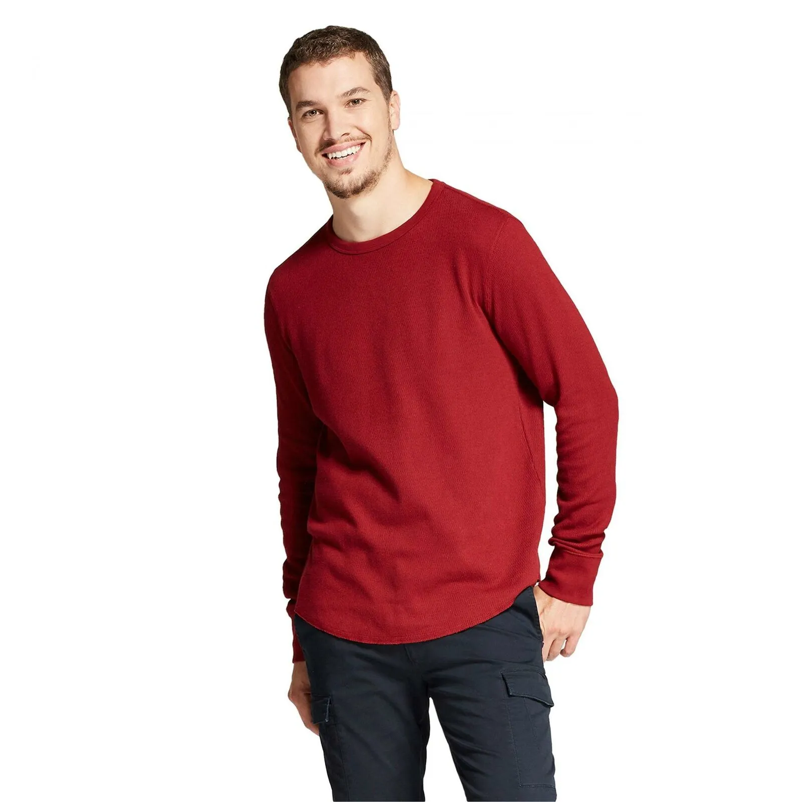 Goodfellow & Co. Men's Long Sleeve Cotton Waffle Knit Thermal Shirt