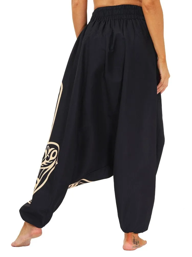 Hamsa Hand Baggy Boho Harem Pants