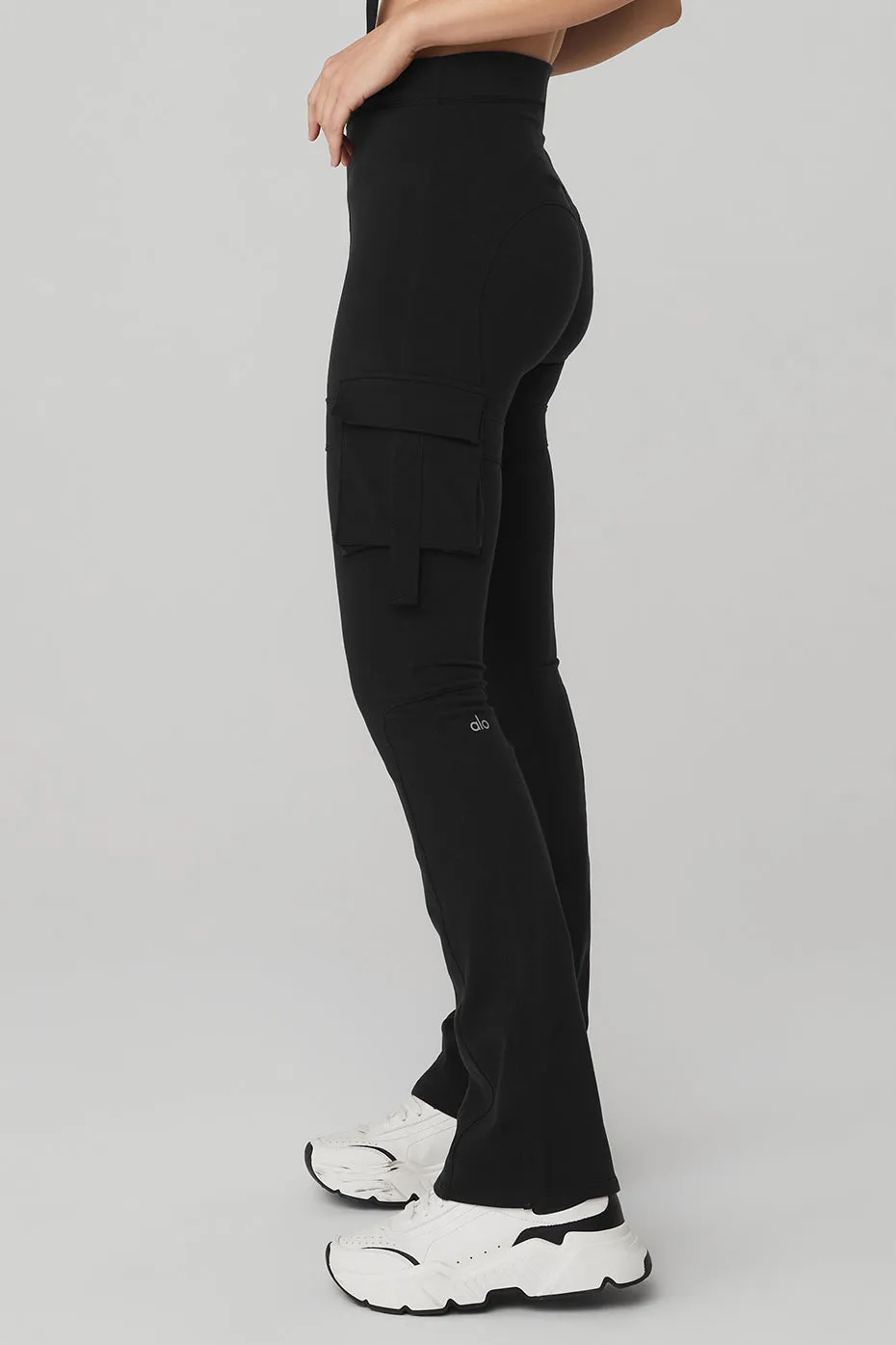 High-Waist Catch The Vibe Flare Legging - Black