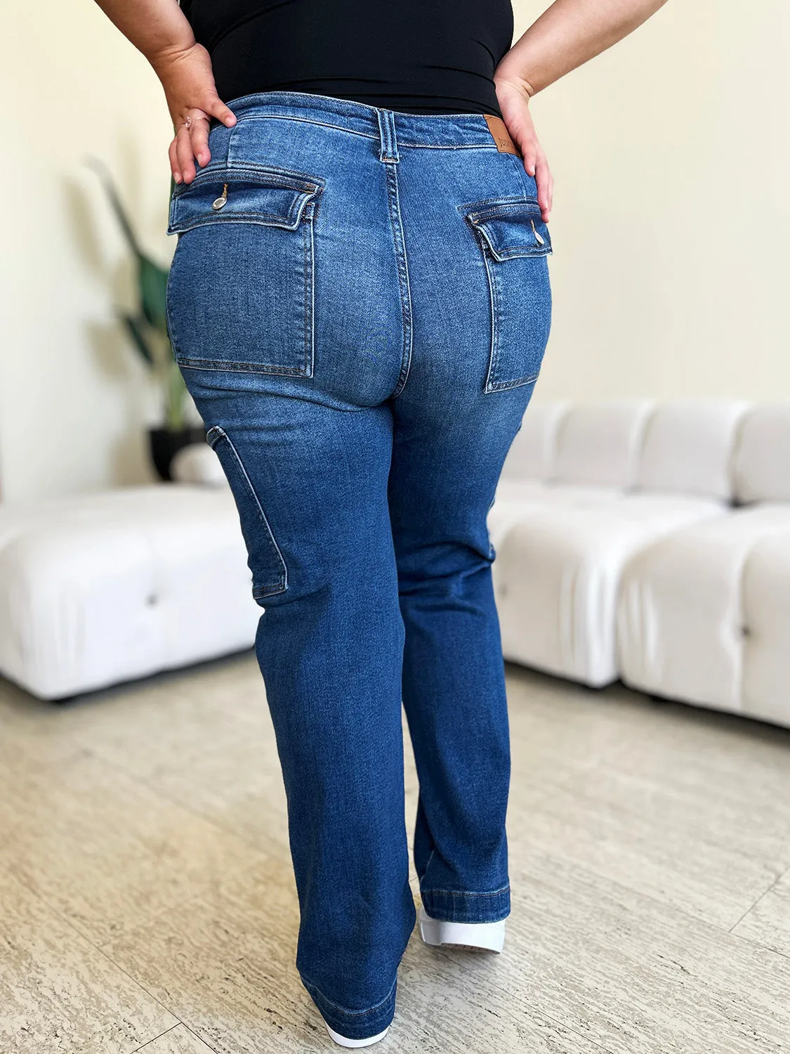 Judy Blue  High Waist Straight Cargo Jeans
