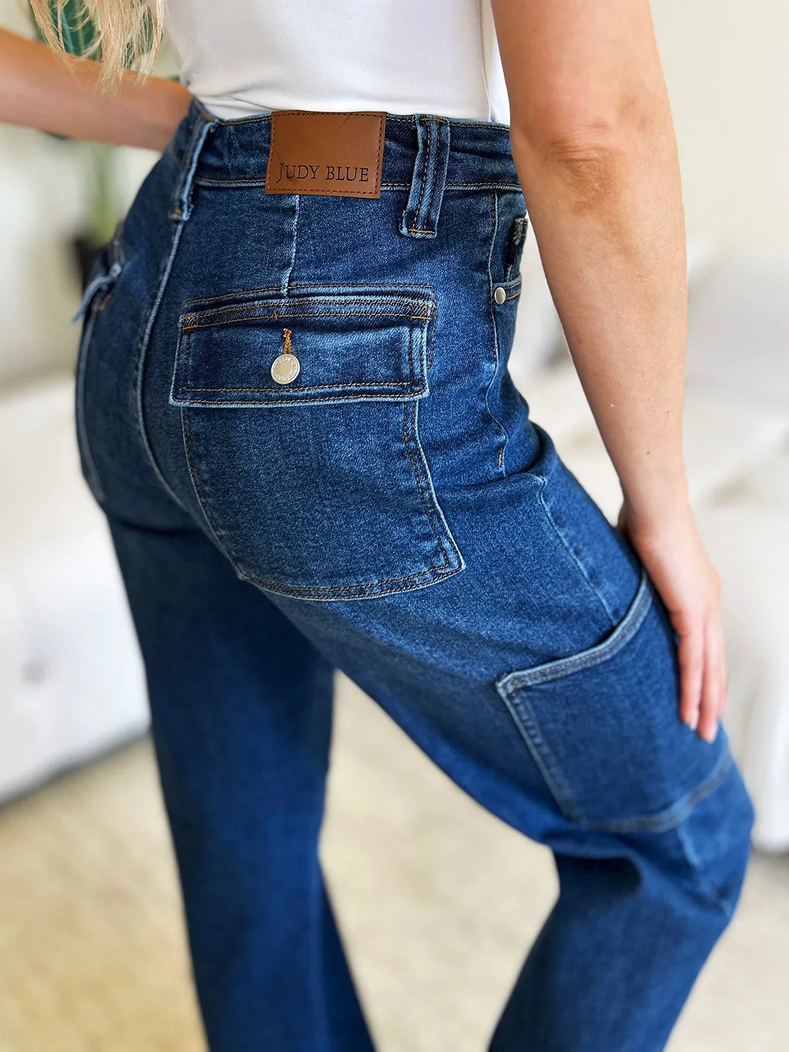 Judy Blue  High Waist Straight Cargo Jeans
