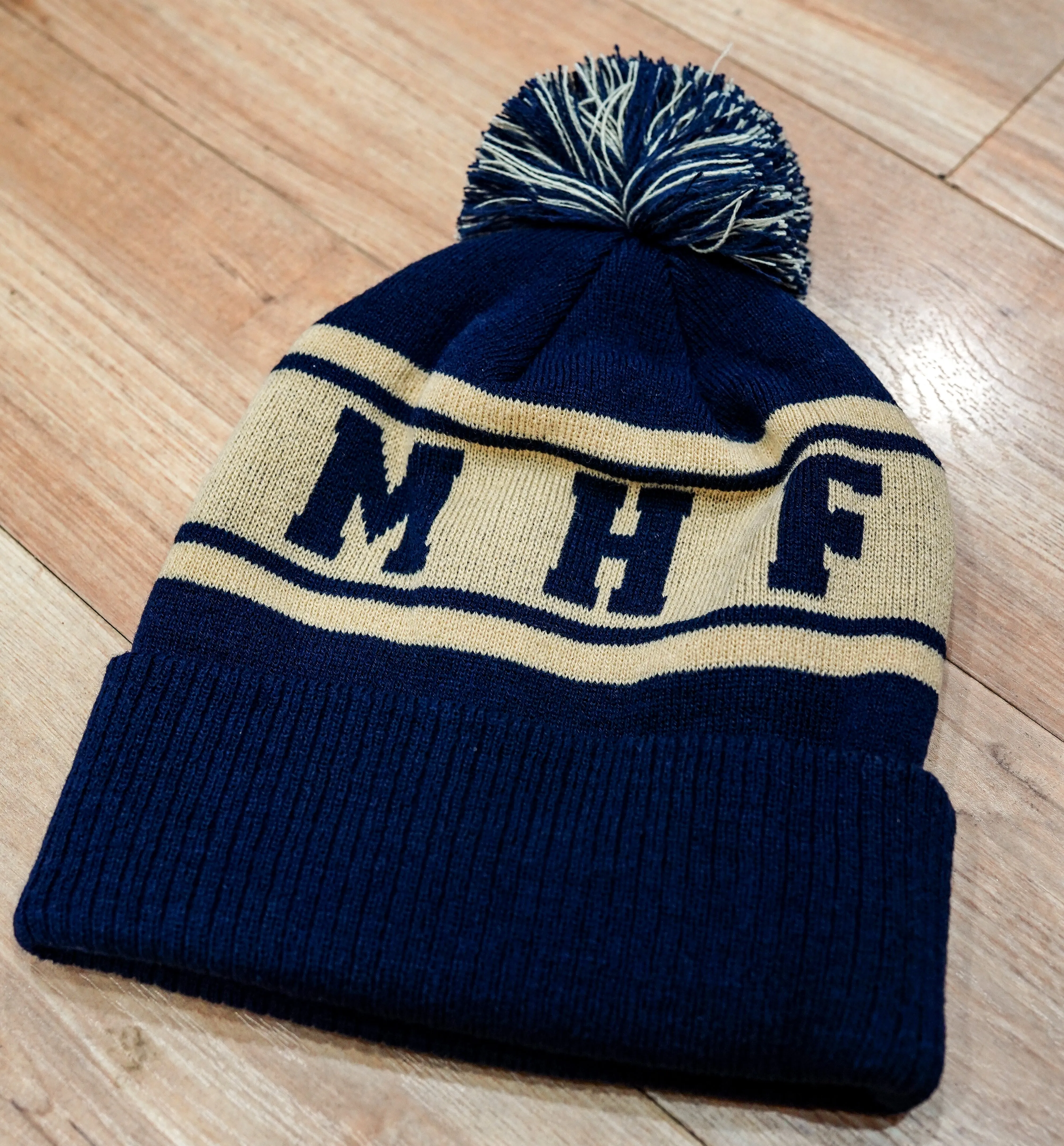 MHF Patch Beanie - Navy/Tan