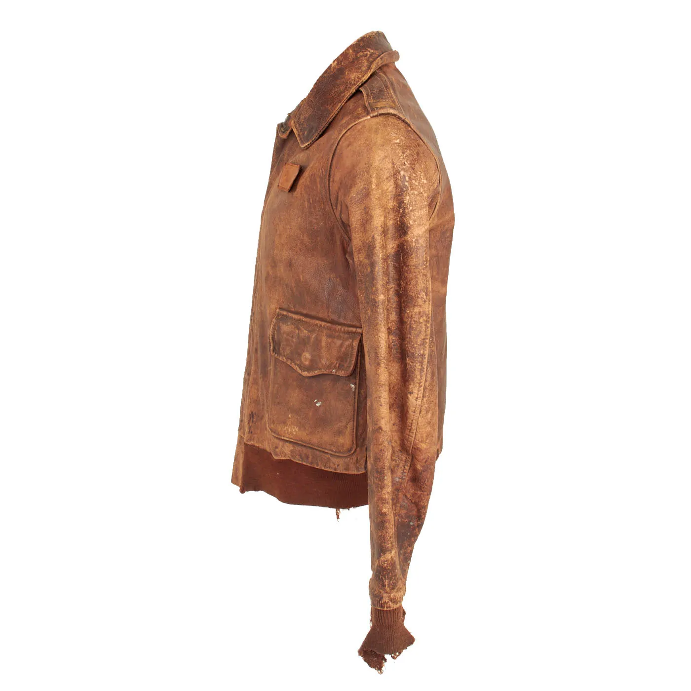 Original U.S. WWII Army Air Force A-2 Flight Jacket with ID Tag to a AAF Bombardier
