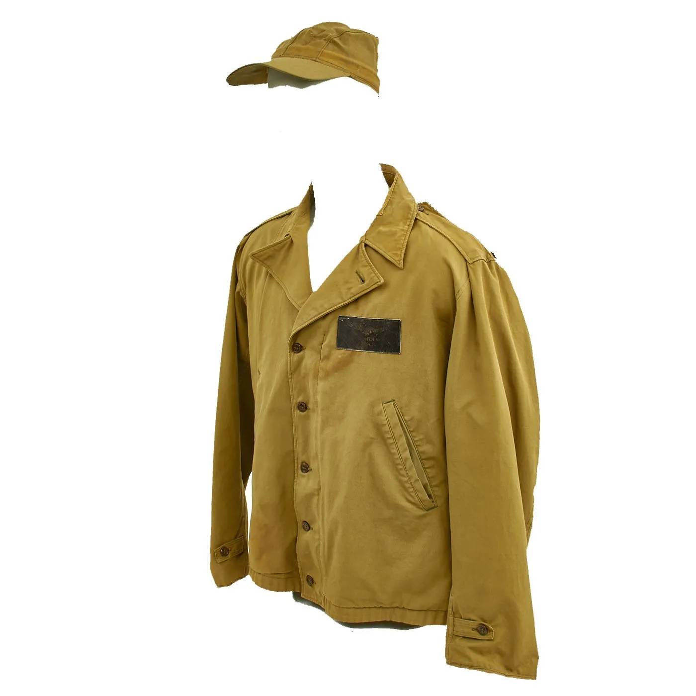 Original U.S. WWII Navy Aviator M41 Field Jacket and B-1 Hat