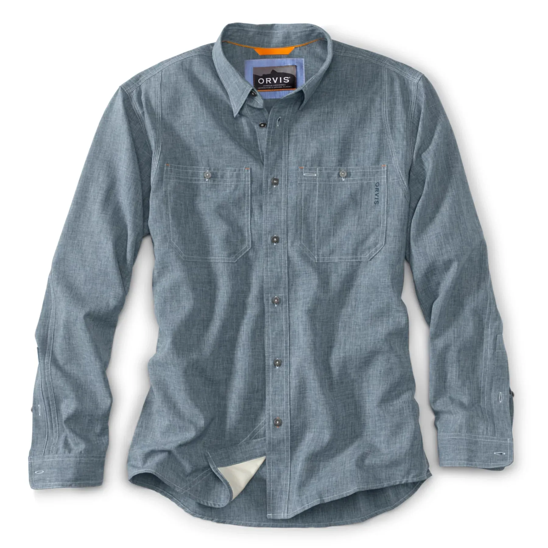 ORVIS TECH CHAMBRAY LS WORK SHIRT