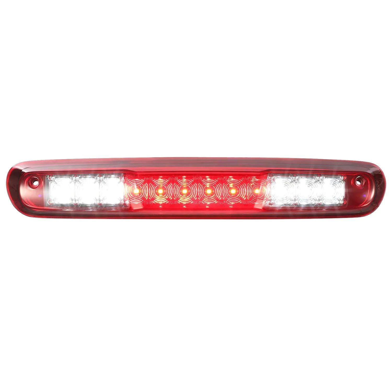 Partsam High Mount Stop Light Led Third 3rd Brake Light Replacement for Silverado and Sierra 1500 2500 HD 3500 HD 2007 to 2013 Rear Cab Roof Center Mount Stop Brake Tail Light Cargo Lamp (Red Lens)