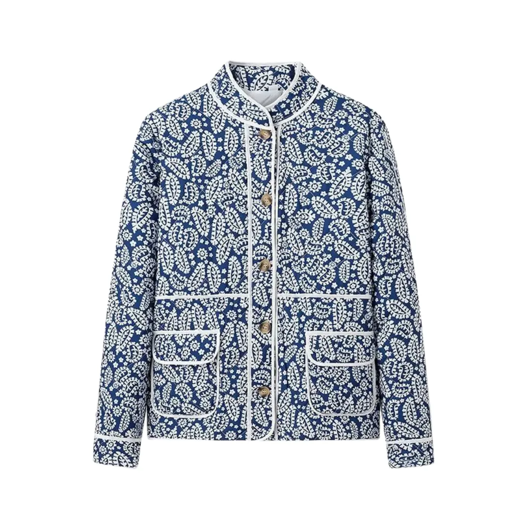 Pre Order:  Printed Loose Cotton Padded Jacket