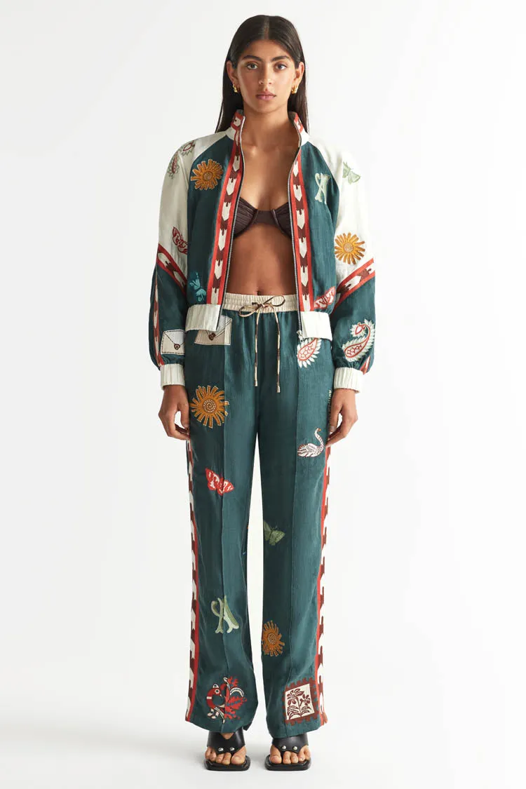 Quincy Track Pant in Peacock | FINAL SALE