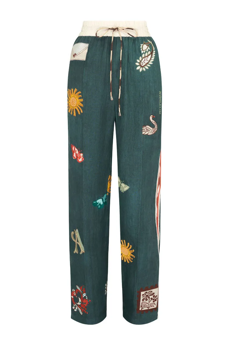 Quincy Track Pant in Peacock | FINAL SALE