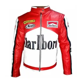 Rare Marlboro Man Formula Racing McQueen Leather Jacket