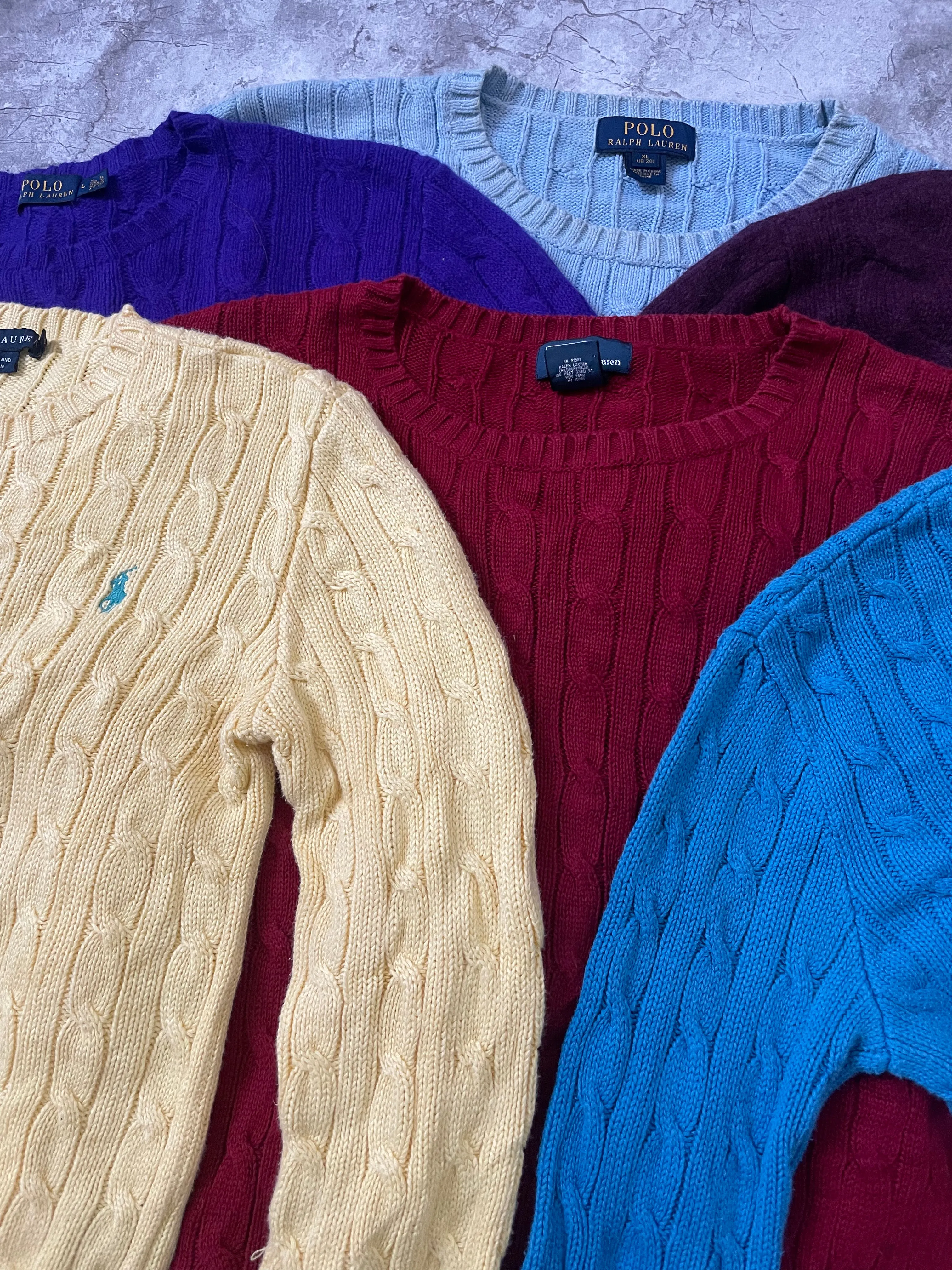 Rl polo Cable Knit & 1/4 Zipper Sweater 145pcs