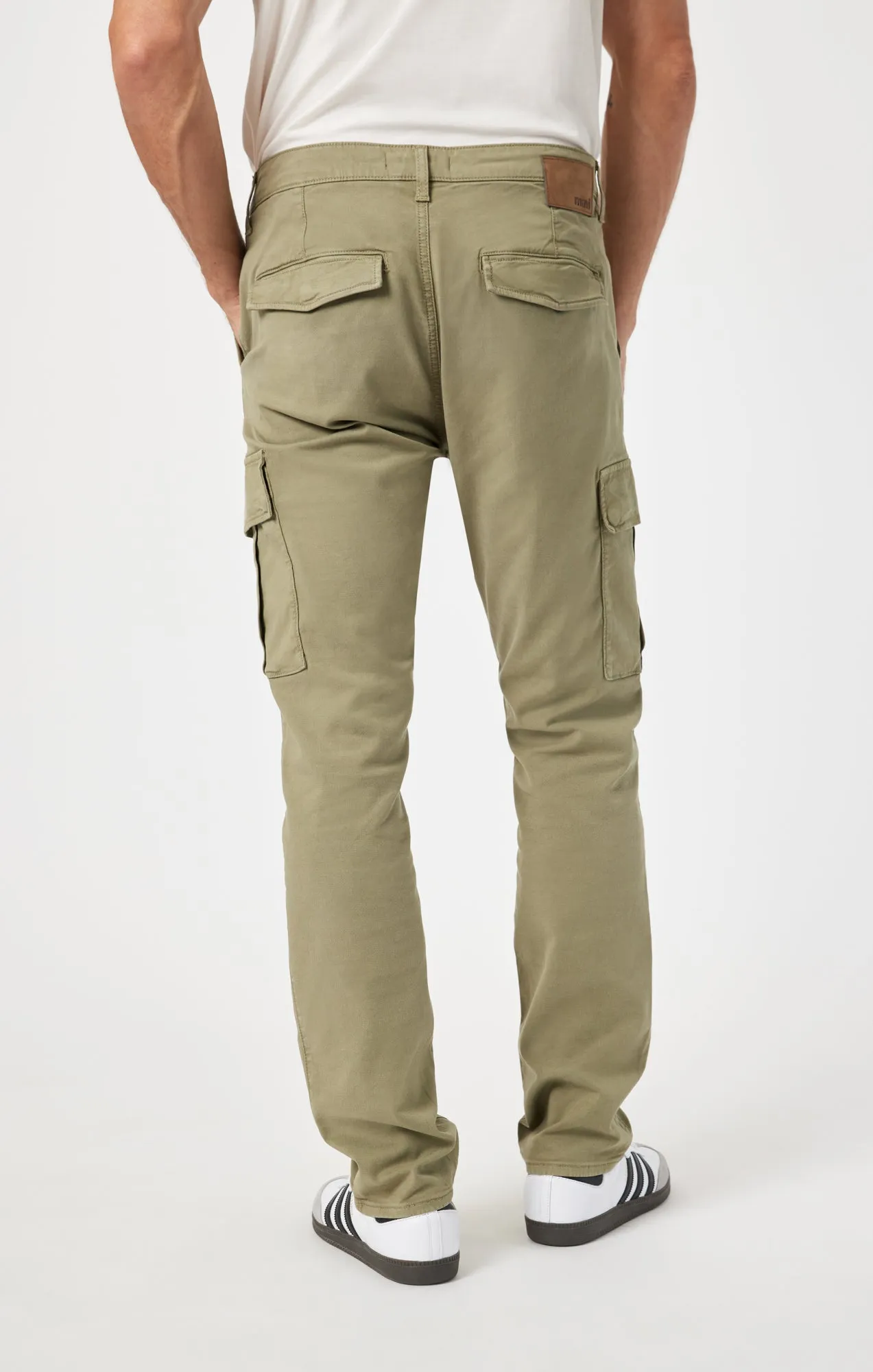SAM SLIM STRAIGHT CARGO IN DEEP GREEN LUXE TWILL