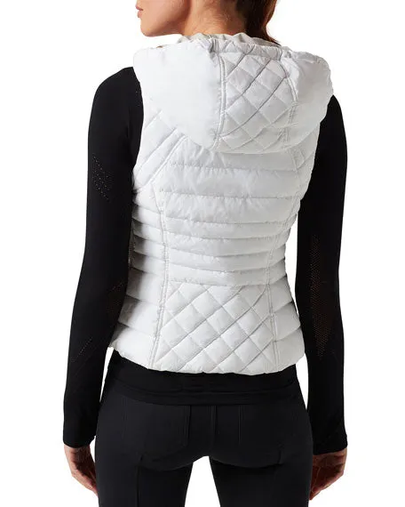 Solitaire Suede Nylon Vest, White