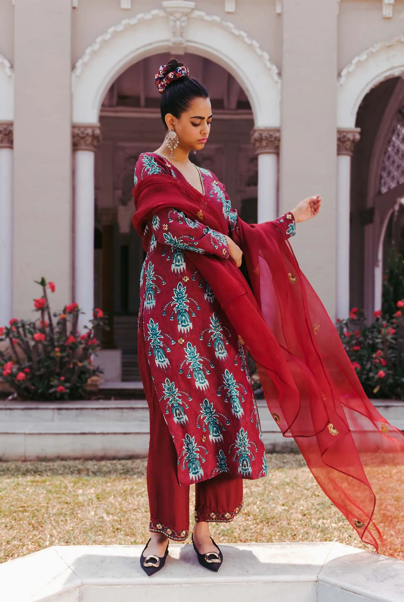 Tajdar Silk Kurta Set   Dupatta