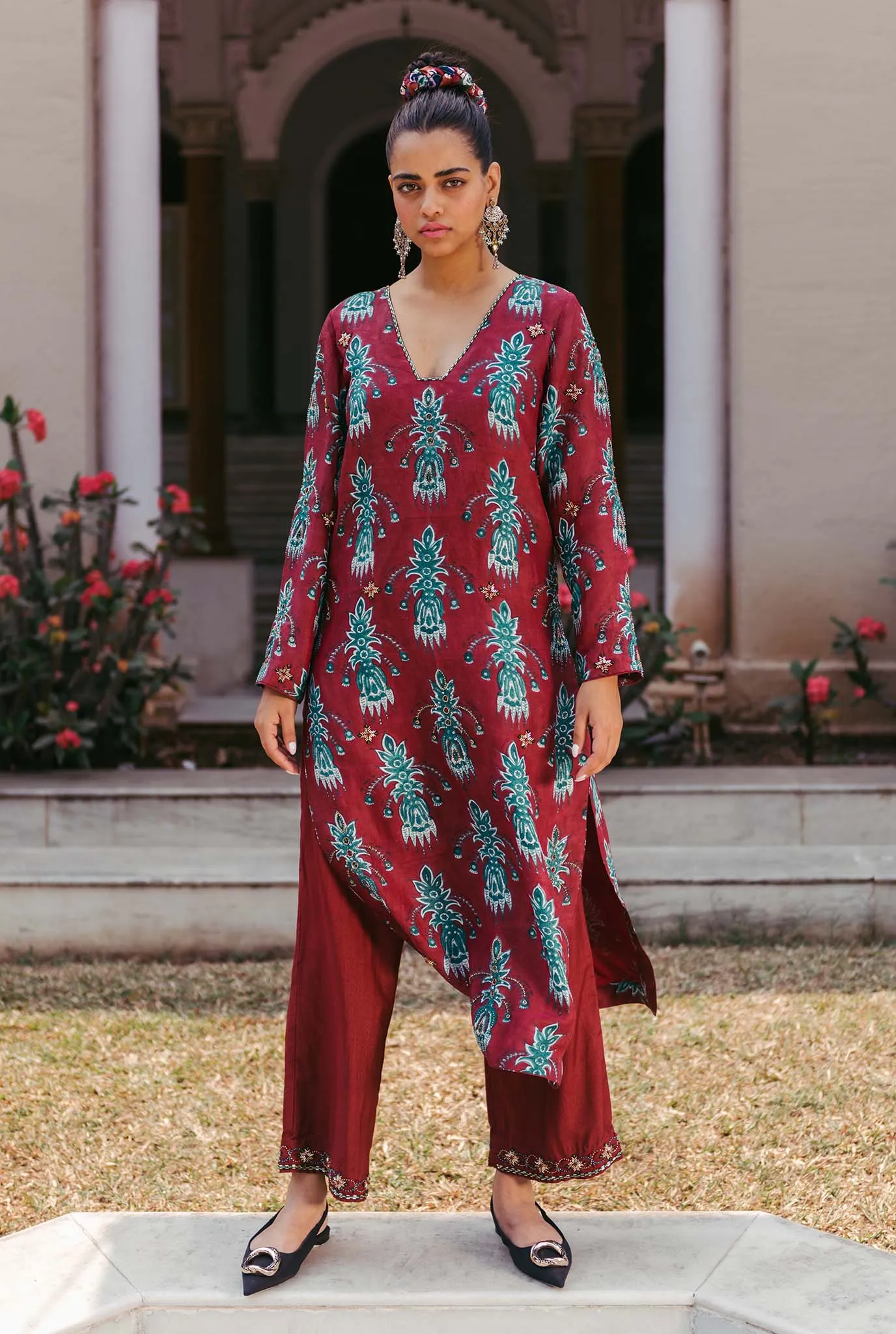 Tajdar Silk Kurta Set   Dupatta