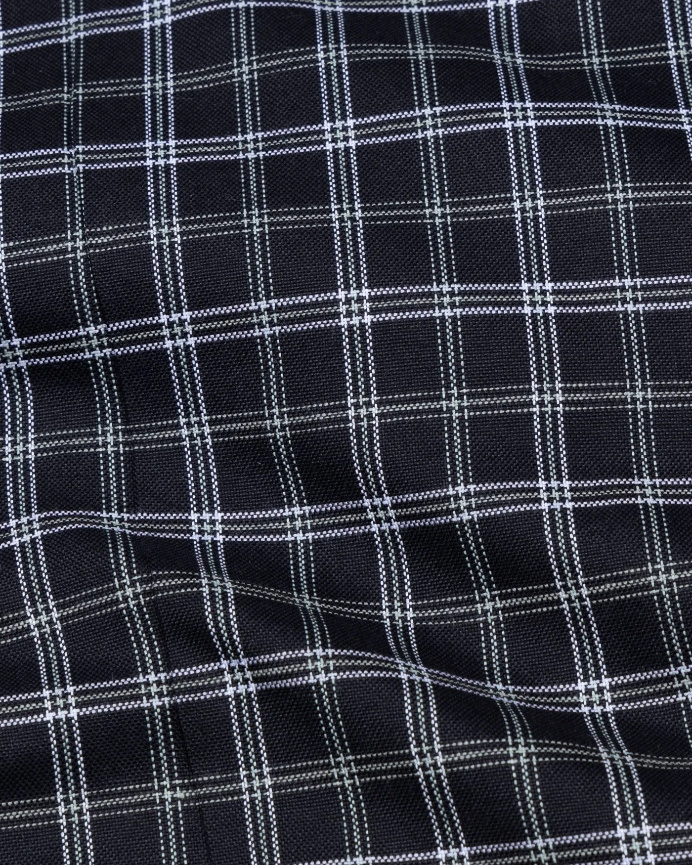 Tauris Black Checked Button Down Cotton Shirt