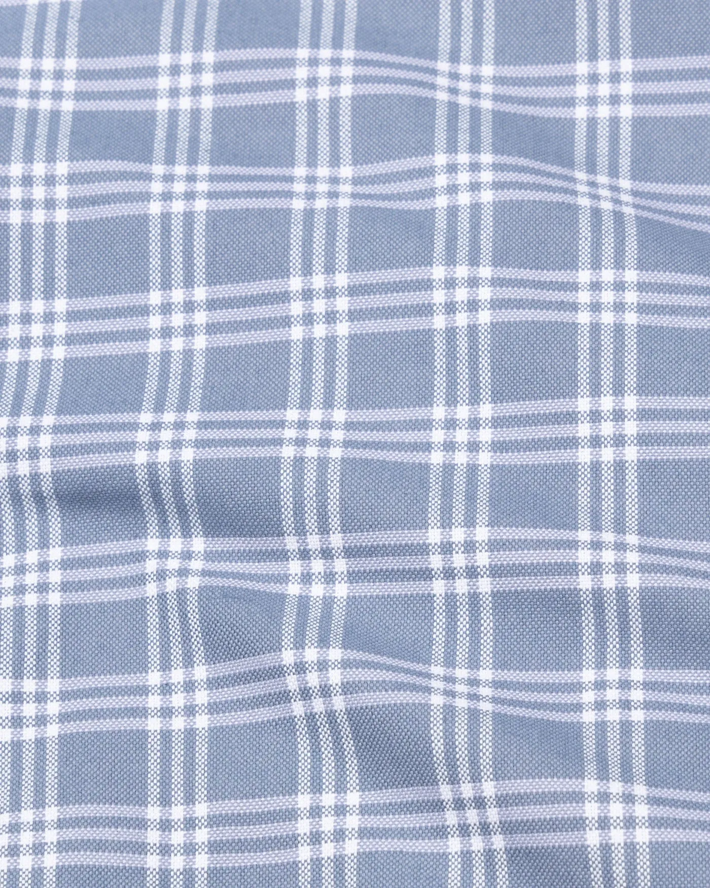 Tauris Grey Checked Button Down Cotton Shirt