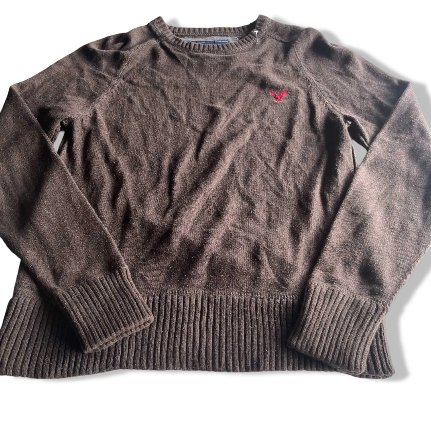 Vintage men brown american eagle outiftters knitted sweater in S| L26 W18| SKU 5612